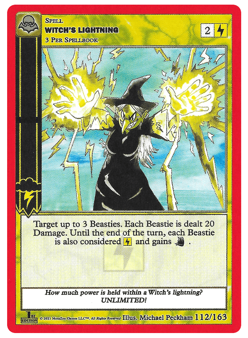 112/163 Witch's Lightning Non Holo