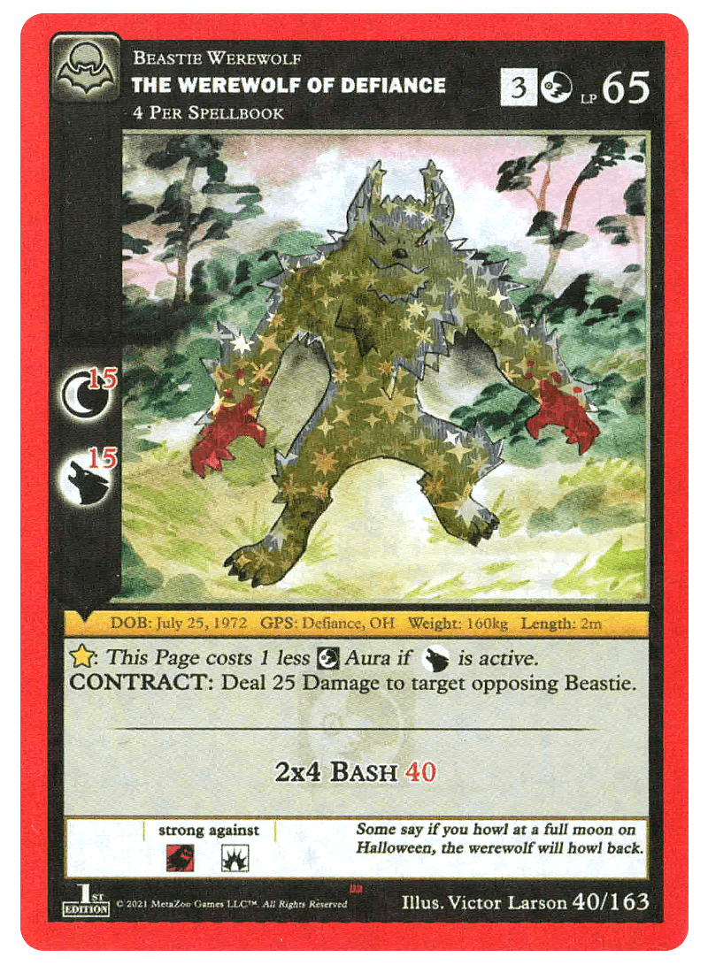 40/163 The Werewolf of Defiance Reverse Holo