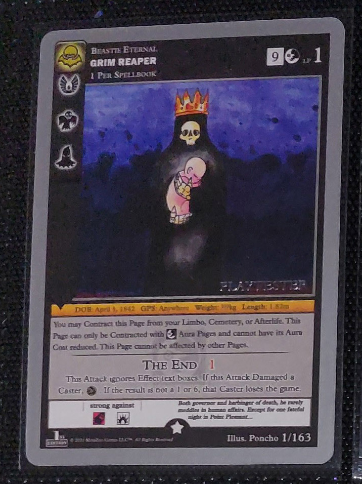 MetaZoo Nightfall Playtester Card Grim Reaper 1-163