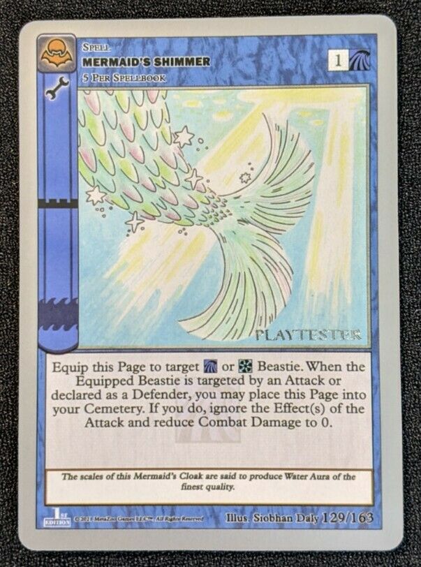 MetaZoo Playtester Card - Mermaid's Shimmer 129-163