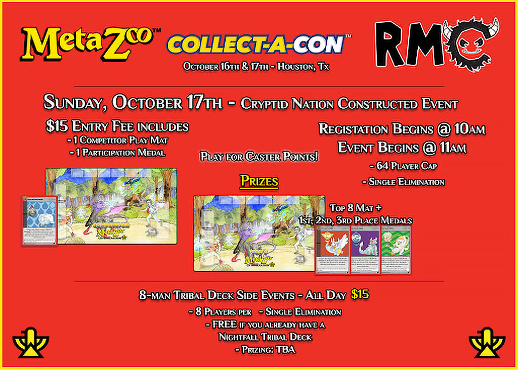MetaZoo Collect-A-Con RMC - October 16 & 17 Houston Texas Tournament Event