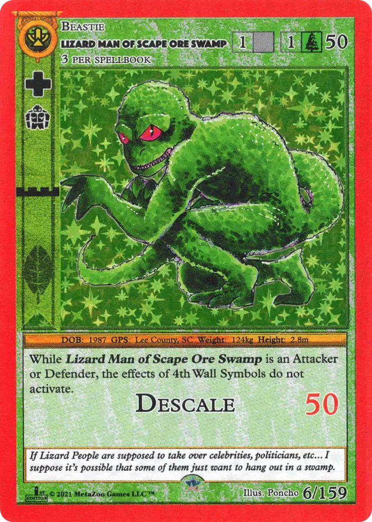 Lizard Man of Scape Ore Swamp - Cryptid Nation - 6/159 - PONCHO (FH/RH)